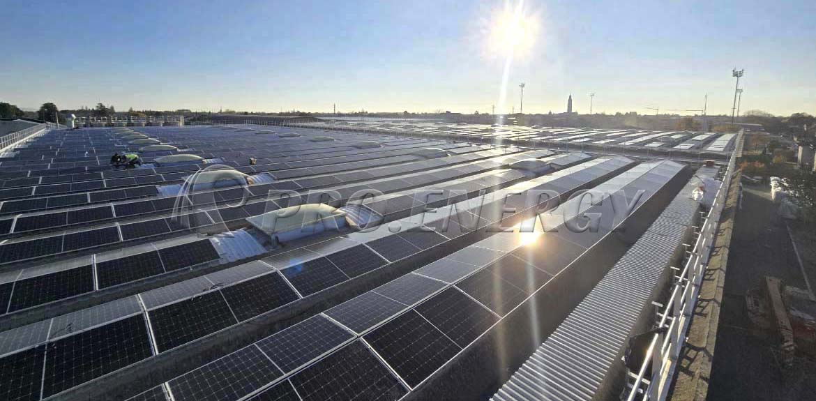 Soluzione per impianto solare fotovoltaico da 2 MW su tetto