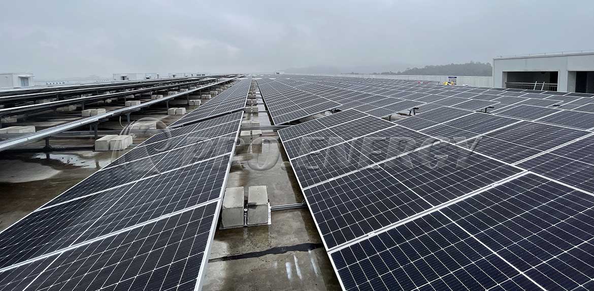 Soluzione di impianto solare fotovoltaico da 4,8 MW per tetti.