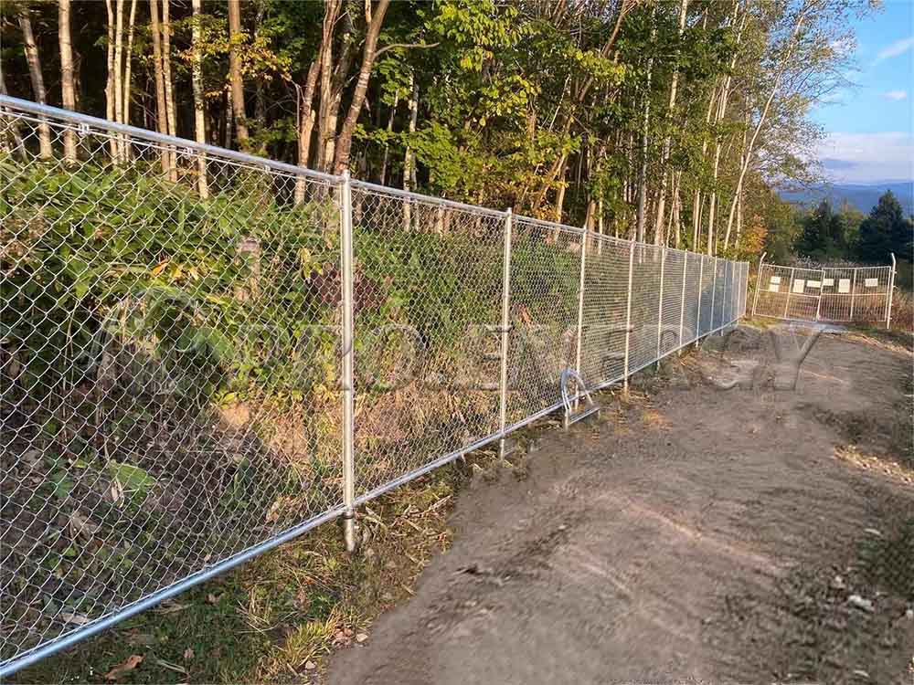 Residential framed chain link fencing